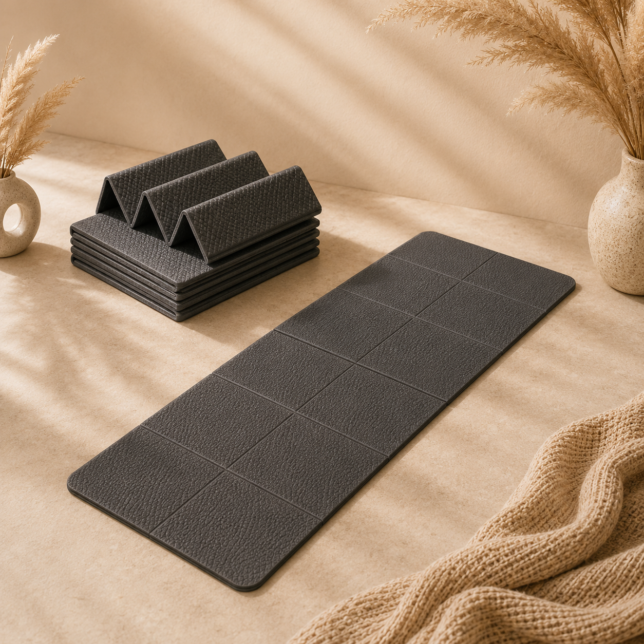 Real Plate Yoga Mat — Non-Slip Exercise Mat for Home Workouts