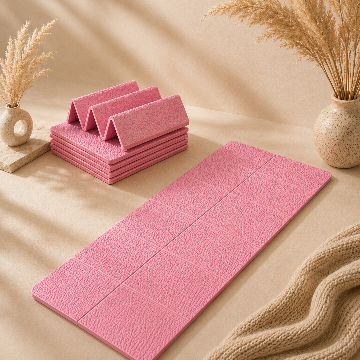 Real Plate Yoga Mat — Non-Slip Exercise Mat for Home Workouts