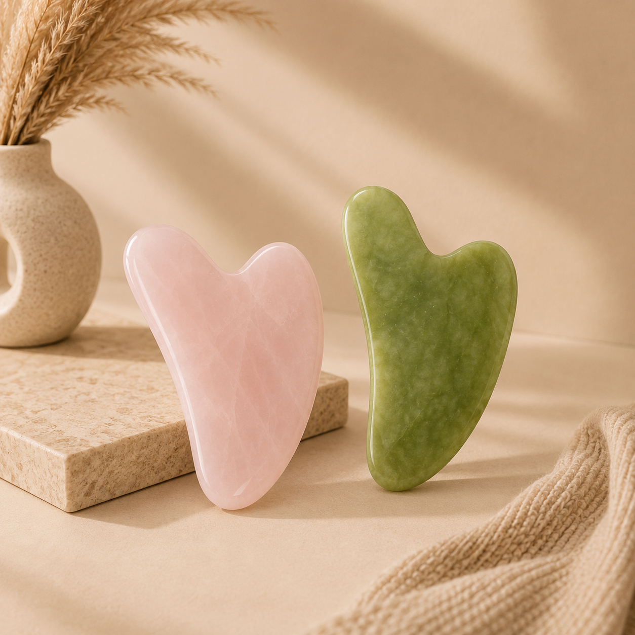 Real Plate Gua Sha — Face & Body Wellness Tool