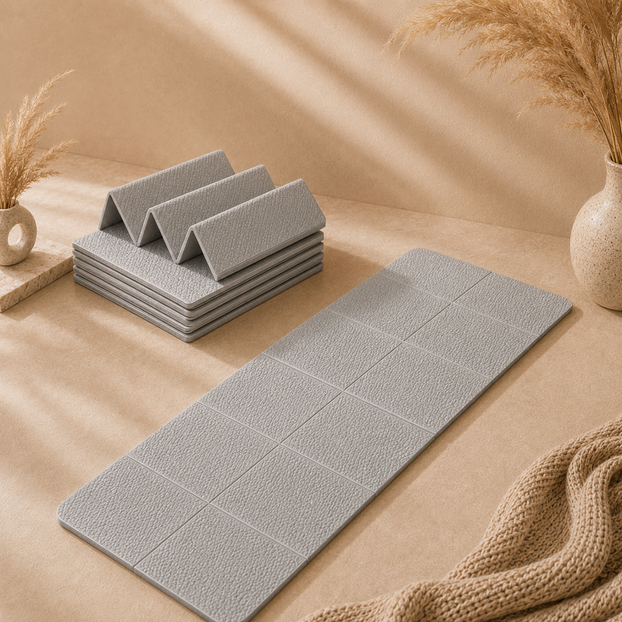 Real Plate Yoga Mat — Non-Slip Exercise Mat for Home Workouts